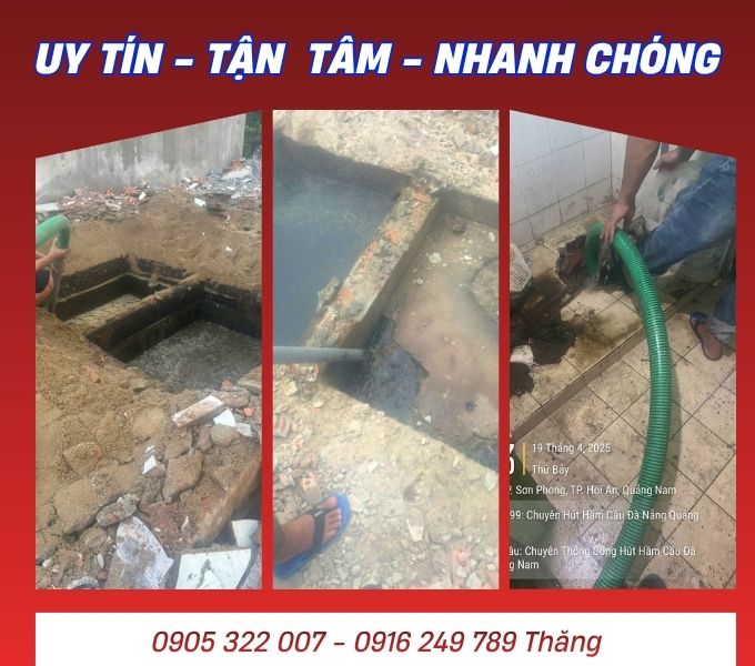 Thông hút Hầm Cầu Hoà Xuân